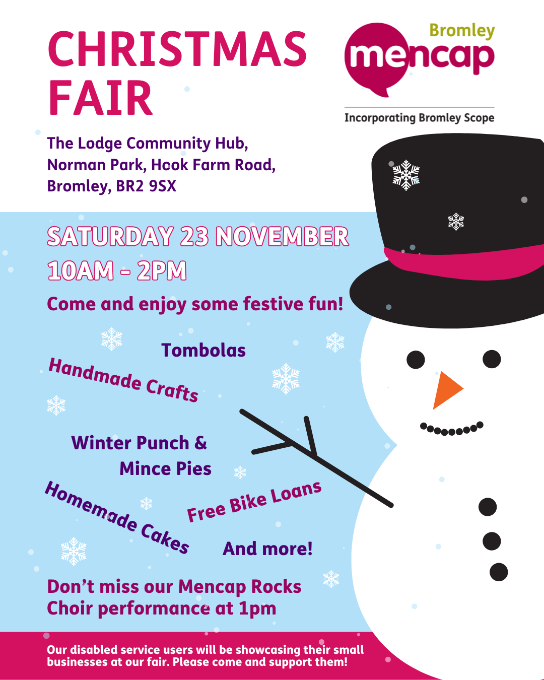 Bromley Mencap Christmas Fair!