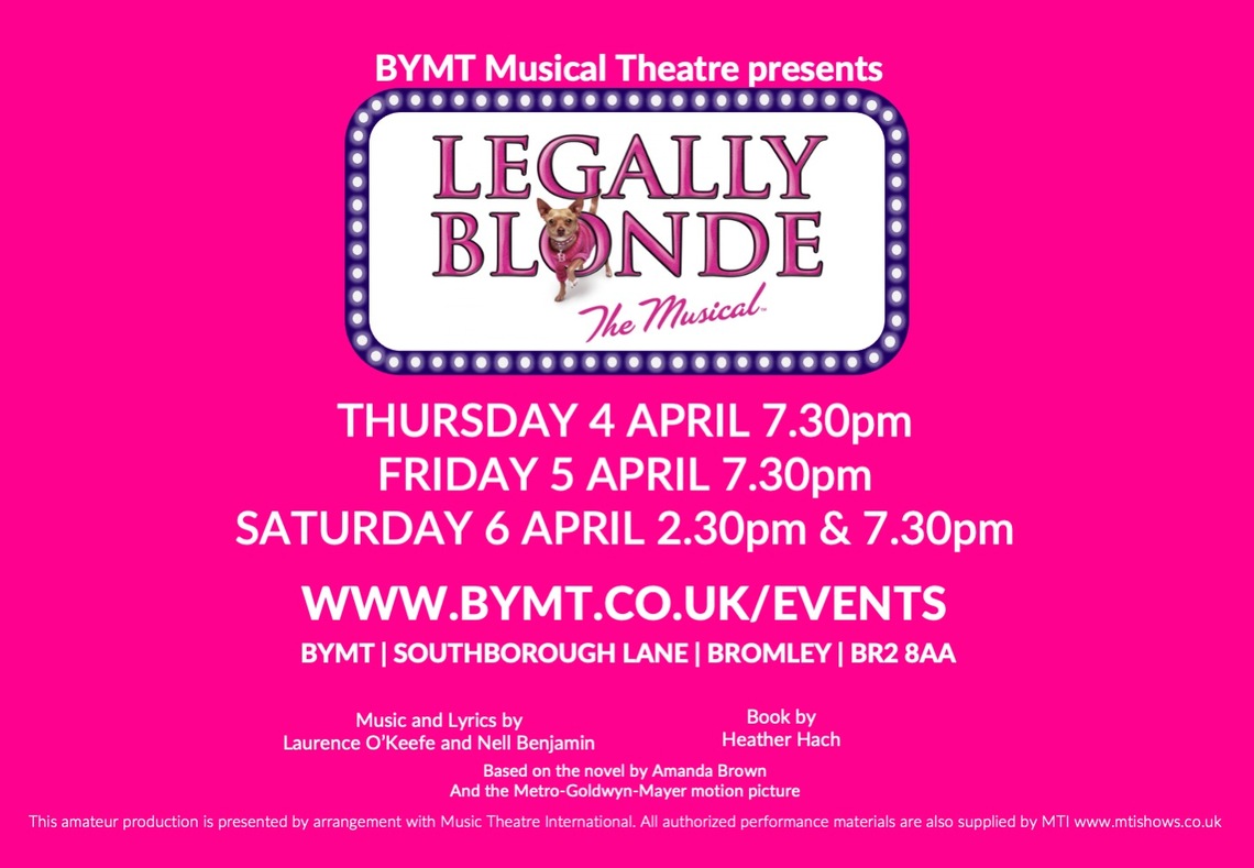 BYMT Musical Theatre 'Legally Blonde'