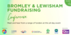 Images of event organiser and sponsor logos below text on green nackground: Bromley and Lewisham Fundraising Conference