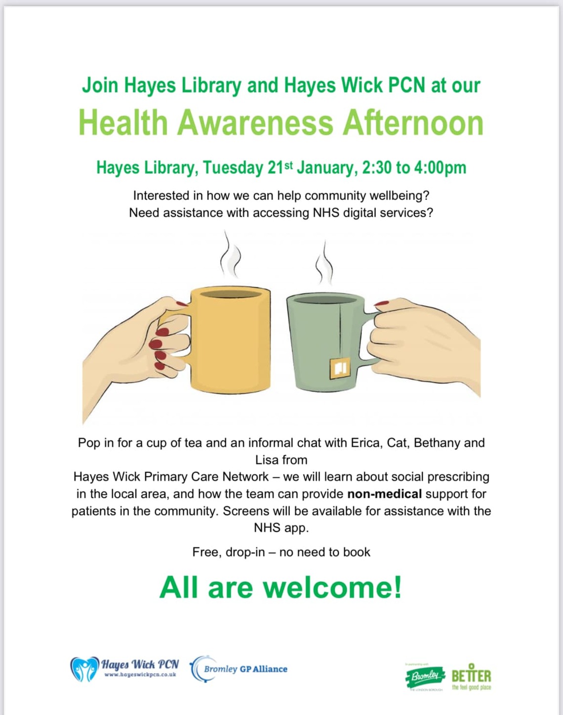 Hayes Wick PCN health awareness afternoon