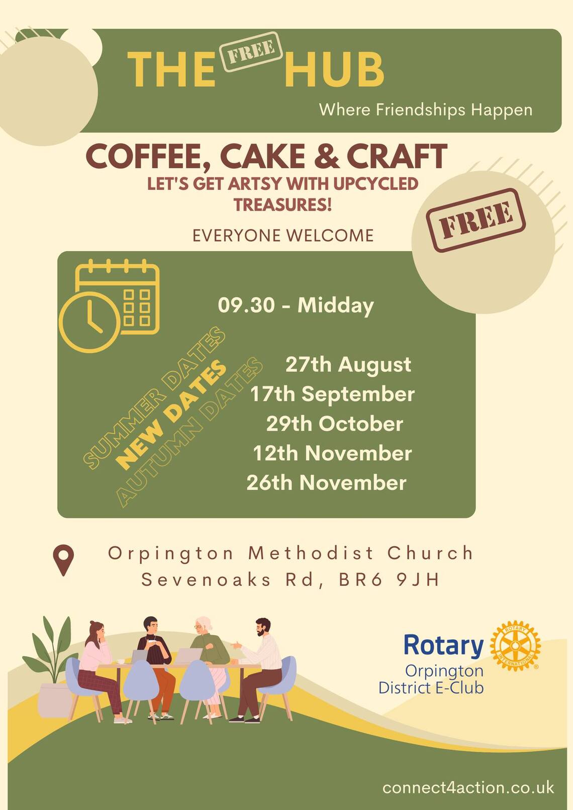 Rotary Orpington District-E Club Free Hub Autumn '24 dates flyer